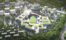 浙江丽水市高溪九年一贯制学校新建工程现场图片