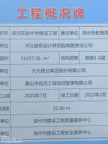 河北滦州市滦河实验中学建设工程现场图片