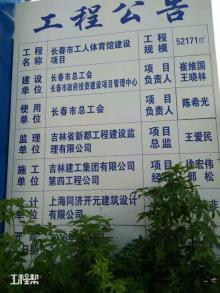 吉林长春市工人体育馆建设现场图片