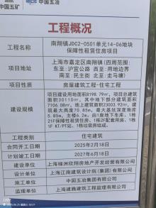 上海市嘉定区南翔镇JDC20501单元1406地块保障性租赁住房项目现场图片