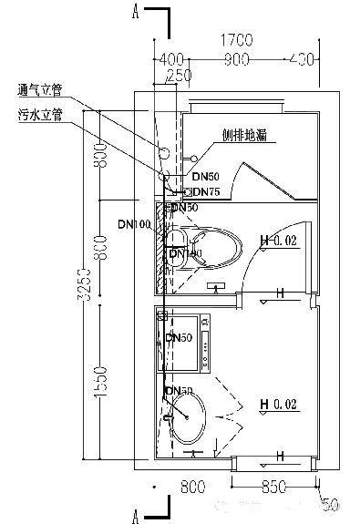 卫生间下水管道设计图展示