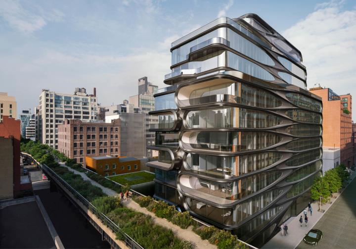【住宅】扎哈在曼哈顿设计的住宅,是一幢看起来会流动的建筑