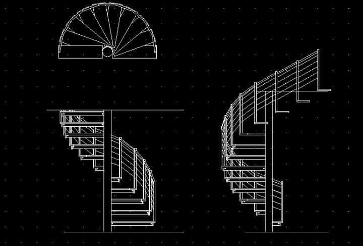 请问旋转楼梯的cad立面怎么画我在网上搜索过都没有全面的解答是要在