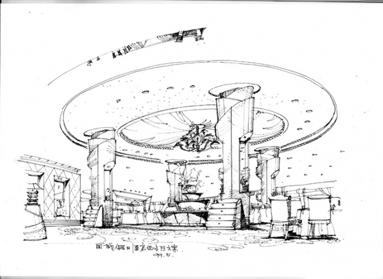 酒店手绘作品