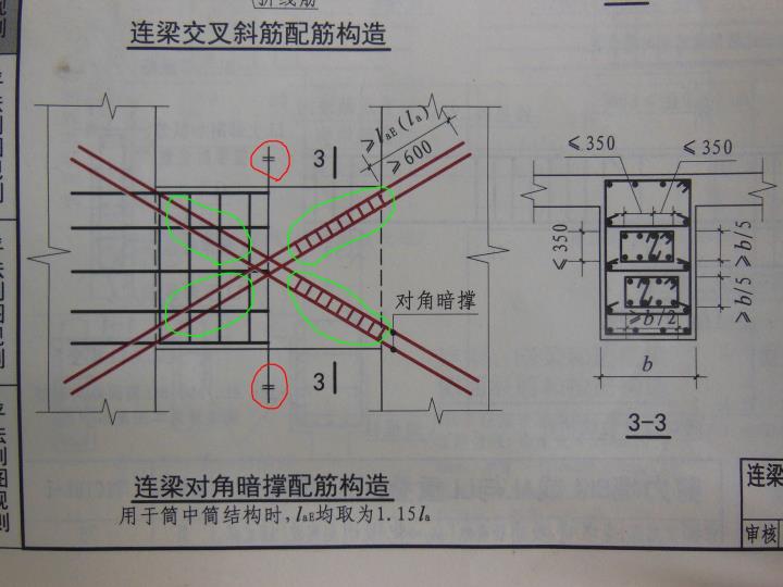 问答  请问各位前辈:①"连梁对角暗撑配筋构造"这个图是平面图还是