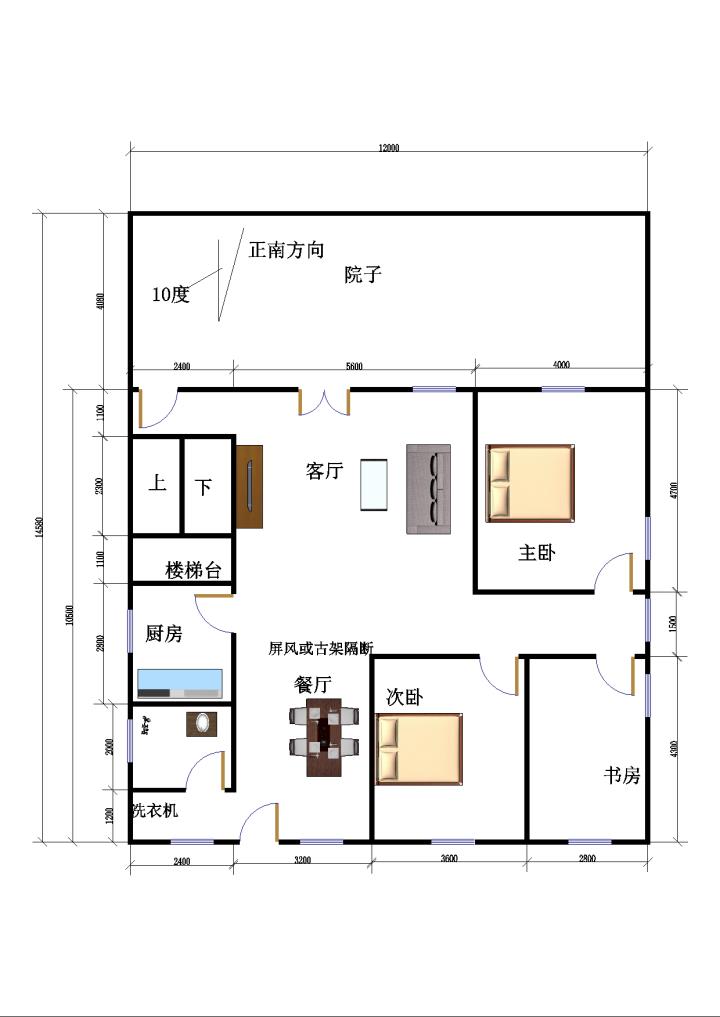 请指点,自建房平面设计图?