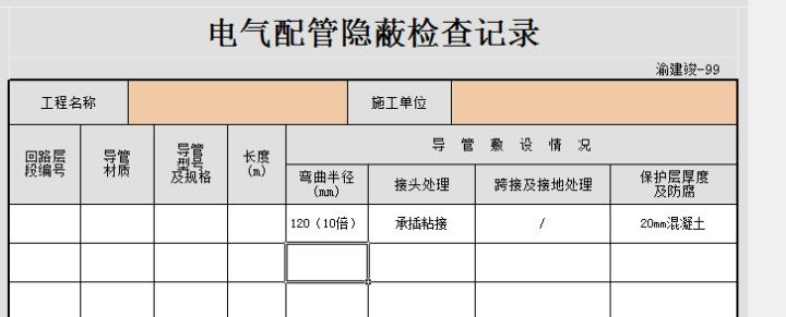 請問有誰知道電氣配管隱蔽檢查記錄裡面的迴路層段編號是指什麼啊