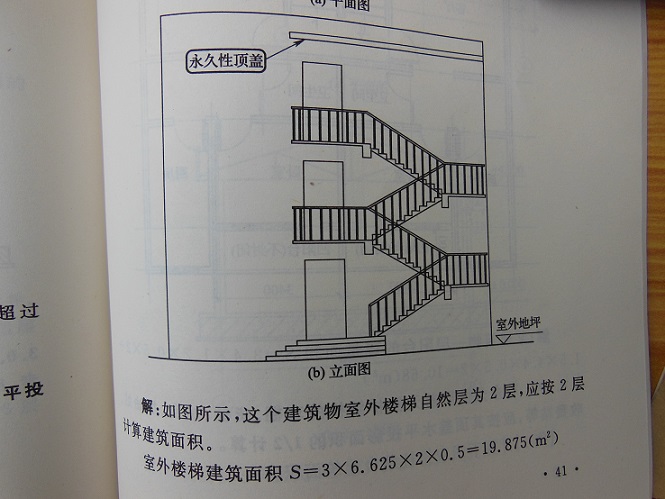 有永久性顶盖的室外楼梯建筑面积的计算