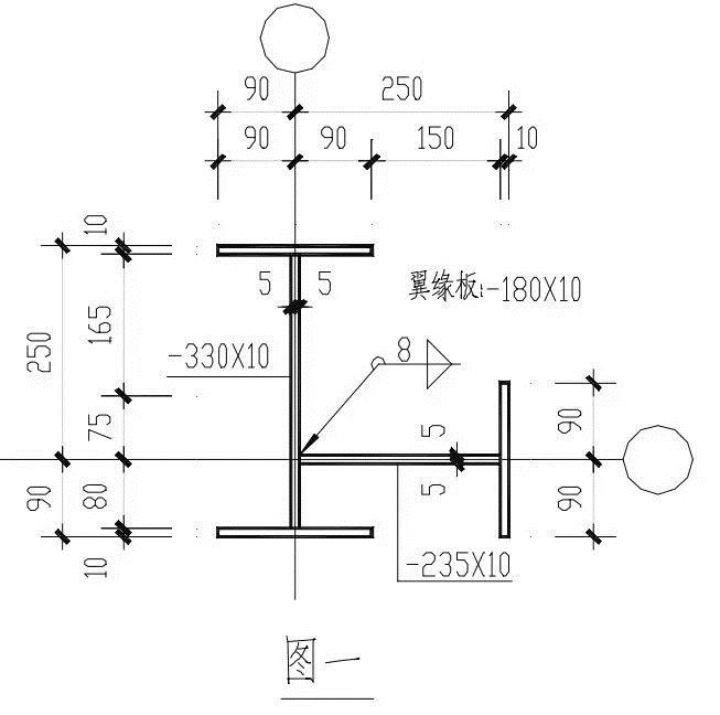 异型钢柱示意图受短肢剪力墙结构的启发,在钢结构住宅设计中将钢柱