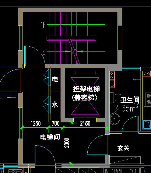 担架电梯前室符合规范么?